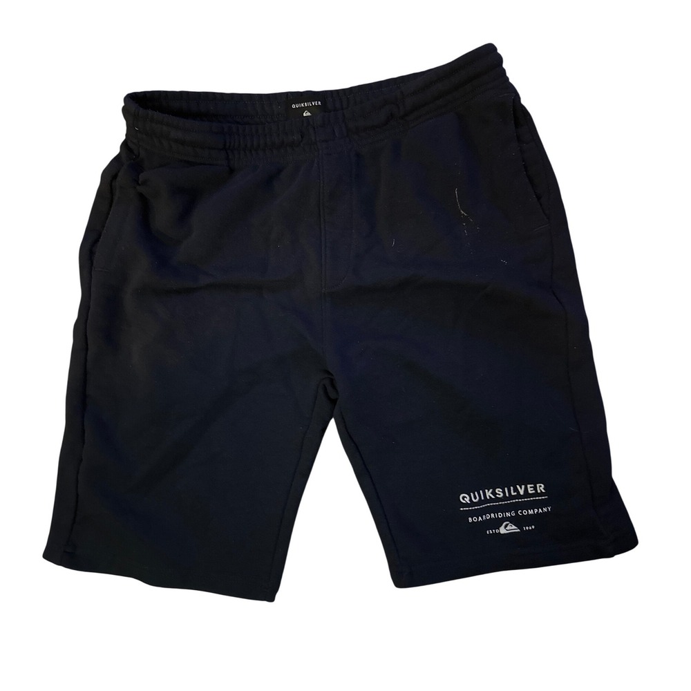 Quiksilver Boys Easy Day Trackshort Youth Navy Blue Fleece Shorts Size XL 16